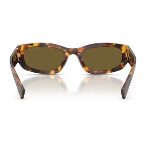 Miu Miu 0Mu B04s Miu Glimpse Rectangular Honey-Havana...